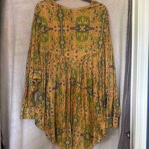 FREE PEOPLE Bohemian Patterned Tunic Top